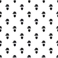 Santa Claus face pattern, simple style vector