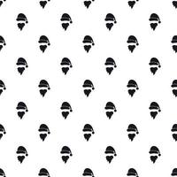 Santa hat and beard pattern, simple style vector