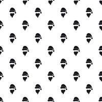 Santa hat and beard pattern, simple style vector