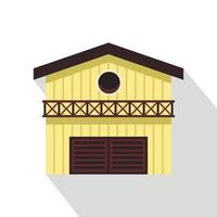 Barn for animals icon, flat style vector