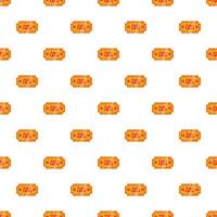 Ticket to circus pattern, cartoon style vector