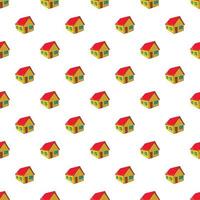 Residential house pattern, cartoon style vector