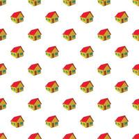 Residential house pattern, cartoon style vector