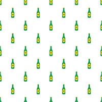 Bottle of beer pattern, cartoon style vector