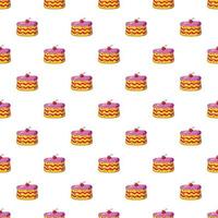 Cake pattern, cartoon style vector