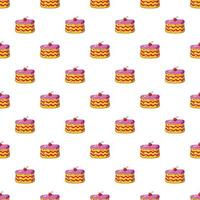 Cake pattern, cartoon style vector