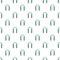 Combat nunchaku pattern, cartoon style vector