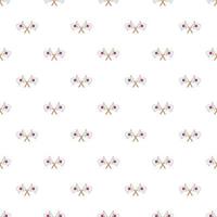 Crossed flags of South Korea pattern cartoon style vector