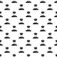 Policeman pattern, simple style vector