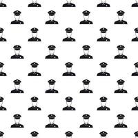 Policeman pattern, simple style vector