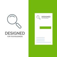 General Magnifier Magnify Search Grey Logo Design and Business Card Template vector