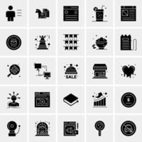 25 iconos de negocios universales vector ilustración de icono creativo para usar en proyectos relacionados con la web y dispositivos móviles