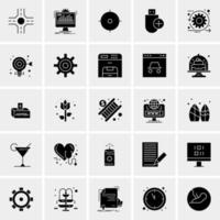 25 iconos de negocios universales vector ilustración de icono creativo para usar en proyectos relacionados con la web y dispositivos móviles