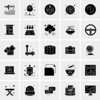 25 iconos de negocios universales vector ilustración de icono creativo para usar en proyectos relacionados con la web y dispositivos móviles