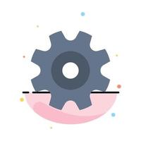 Cogs Gear Setting Wheel Abstract Flat Color Icon Template vector