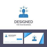 Creative Business Card and Logo template Choice Choosing Criticism Human Person Vector Illustration