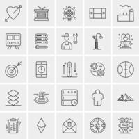 25 iconos de negocios universales vector ilustración de icono creativo para usar en proyectos relacionados con la web y dispositivos móviles