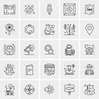 25 iconos de negocios universales vector ilustración de icono creativo para usar en proyectos relacionados con la web y dispositivos móviles