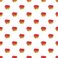 Large house with attic pattern, cartoon style vector