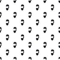 Santa hat and beard pattern, simple style vector