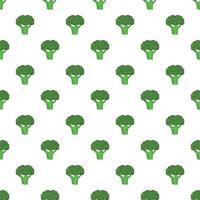Broccoli pattern, cartoon style vector