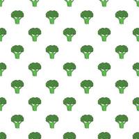 Broccoli pattern, cartoon style vector