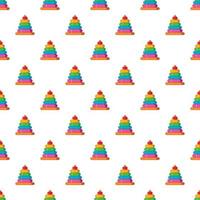 Childrens pyramid pattern, cartoon style vector