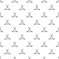 Crossed hockey sticks and puck pattern vector