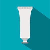 Cosmetic tube icon, flat style vector