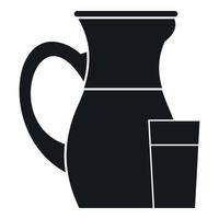 Jug of milk icon, simple style vector