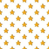 Five pointed star pattern, cartoon style vector