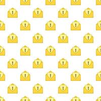 Open envelope with exclamation mark pattern vector