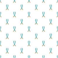 Crossed scimitars pattern, cartoon style vector