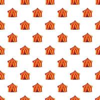 Circus tent pattern, cartoon style vector