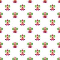 Clown face pattern, cartoon style vector