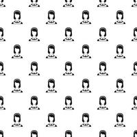 Maid pattern, simple style vector