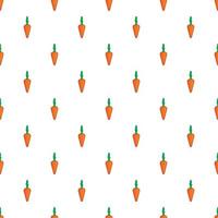 Carrot pattern, cartoon style vector