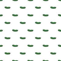Cucumber pattern, cartoon style vector