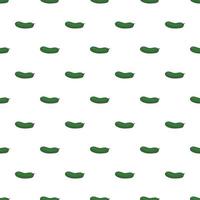 Cucumber pattern, cartoon style vector