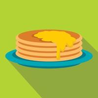 Pancakes icon, flat style vector