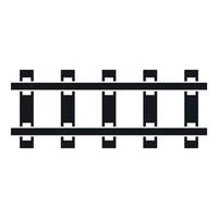 Railway icon, simple style vector
