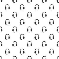 Headphones pattern, simple style vector