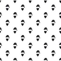 Santa Claus face pattern, simple style vector