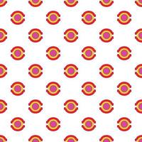 Round decorative label pattern, cartoon style vector