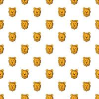 Face of lion pattern, cartoon style vector