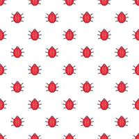 Ladybug pattern, cartoon style vector