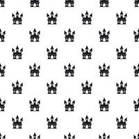 Witch castle pattern, simple style vector