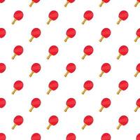 Table tennis racket pattern, cartoon style vector