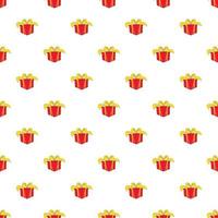 Gift in box pattern, cartoon style vector