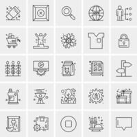 25 iconos de negocios universales vector ilustración de icono creativo para usar en proyectos relacionados con la web y dispositivos móviles